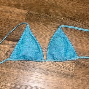Blue Sparkly Bikini Top